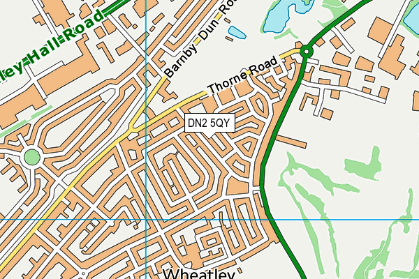 DN2 5QY map - OS VectorMap District (Ordnance Survey)