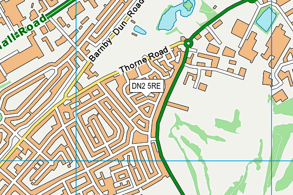 DN2 5RE map - OS VectorMap District (Ordnance Survey)