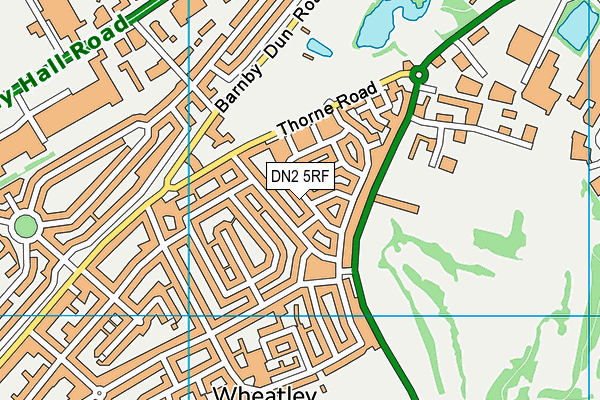 DN2 5RF map - OS VectorMap District (Ordnance Survey)