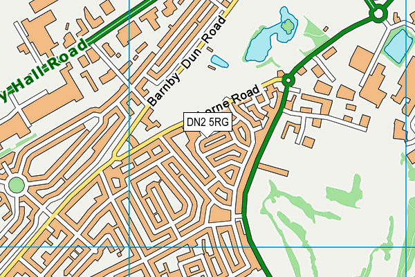 DN2 5RG map - OS VectorMap District (Ordnance Survey)