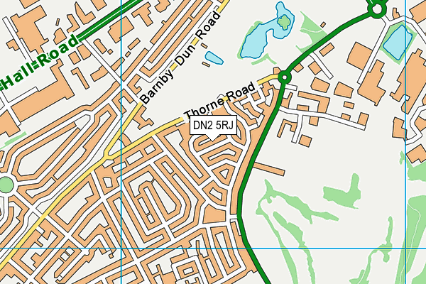 DN2 5RJ map - OS VectorMap District (Ordnance Survey)