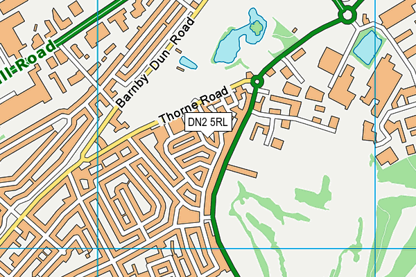 DN2 5RL map - OS VectorMap District (Ordnance Survey)