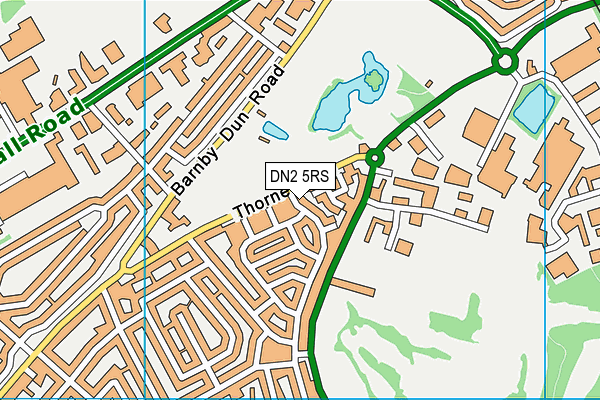 DN2 5RS map - OS VectorMap District (Ordnance Survey)