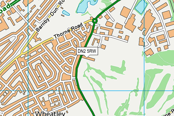 DN2 5RW map - OS VectorMap District (Ordnance Survey)