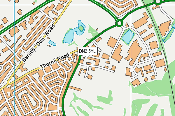DN2 5YL map - OS VectorMap District (Ordnance Survey)