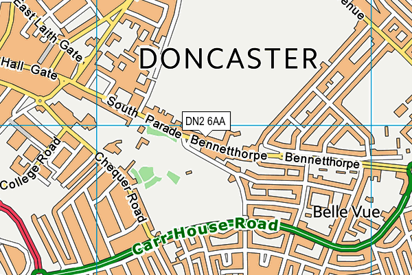 Doncaster Squash Club map (DN2 6AA) - OS VectorMap District (Ordnance Survey)