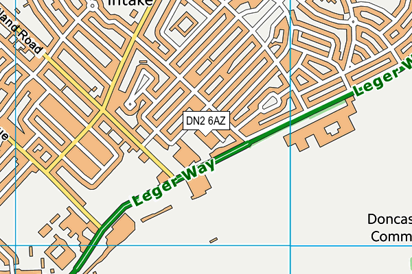 DN2 6AZ map - OS VectorMap District (Ordnance Survey)