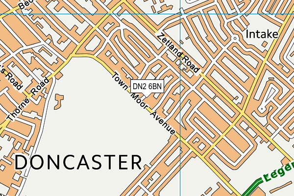 DN2 6BN map - OS VectorMap District (Ordnance Survey)
