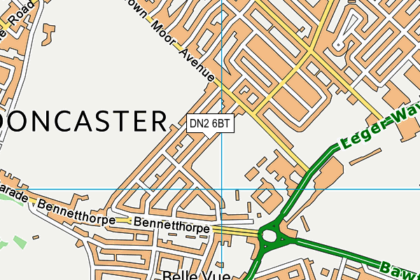 DN2 6BT map - OS VectorMap District (Ordnance Survey)