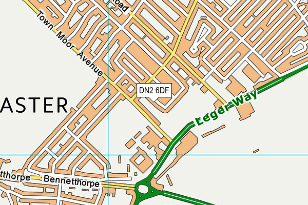 DN2 6DF map - OS VectorMap District (Ordnance Survey)