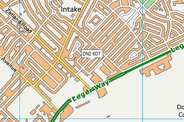 DN2 6DT map - OS VectorMap District (Ordnance Survey)