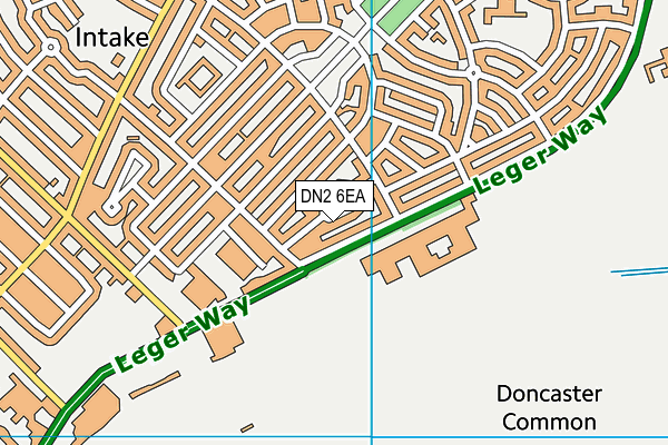 DN2 6EA map - OS VectorMap District (Ordnance Survey)