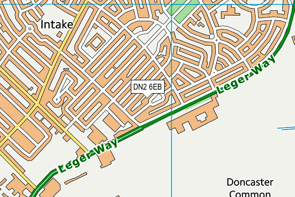DN2 6EB map - OS VectorMap District (Ordnance Survey)