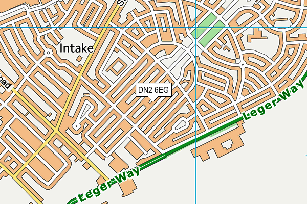 DN2 6EG map - OS VectorMap District (Ordnance Survey)