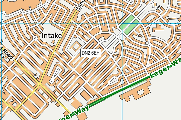 DN2 6EH map - OS VectorMap District (Ordnance Survey)