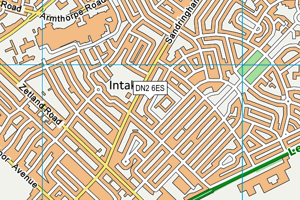 DN2 6ES map - OS VectorMap District (Ordnance Survey)
