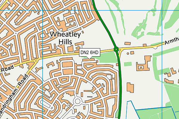 DN2 6HD map - OS VectorMap District (Ordnance Survey)