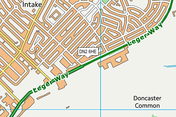 DN2 6HE map - OS VectorMap District (Ordnance Survey)