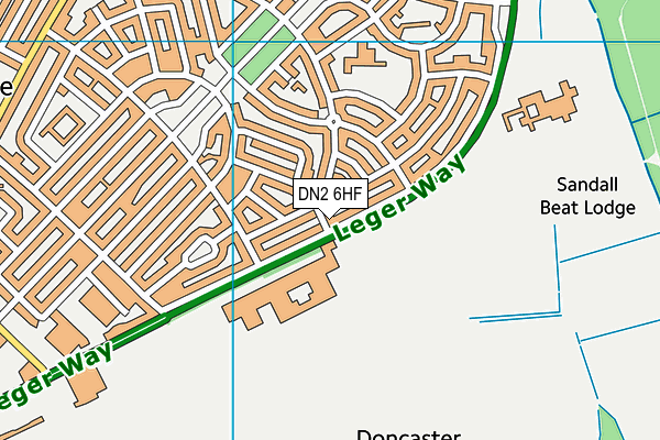 DN2 6HF map - OS VectorMap District (Ordnance Survey)