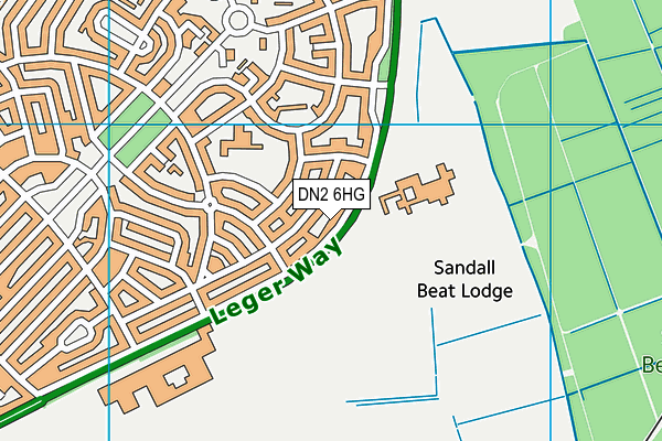 Straight Mile map (DN2 6HG) - OS VectorMap District (Ordnance Survey)