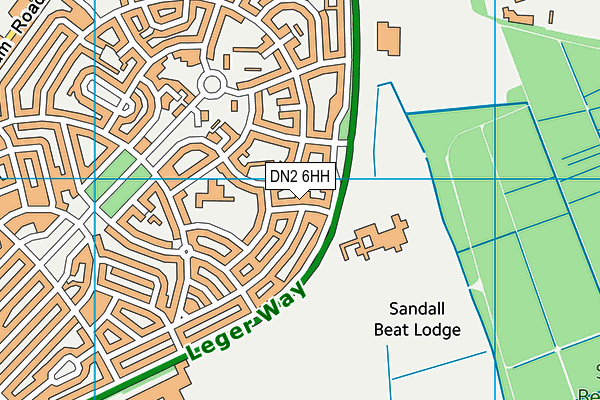 DN2 6HH map - OS VectorMap District (Ordnance Survey)