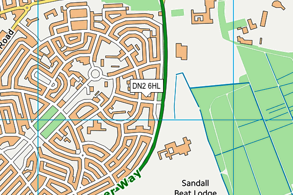 DN2 6HL map - OS VectorMap District (Ordnance Survey)