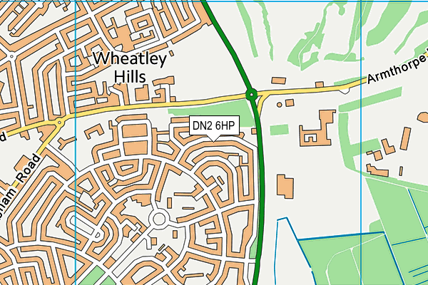 DN2 6HP map - OS VectorMap District (Ordnance Survey)