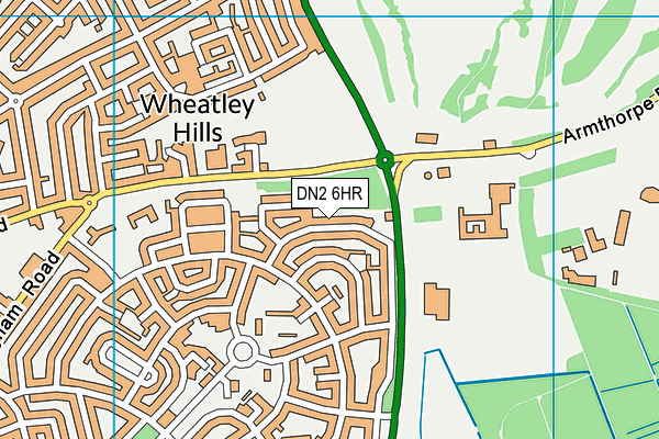 DN2 6HR map - OS VectorMap District (Ordnance Survey)