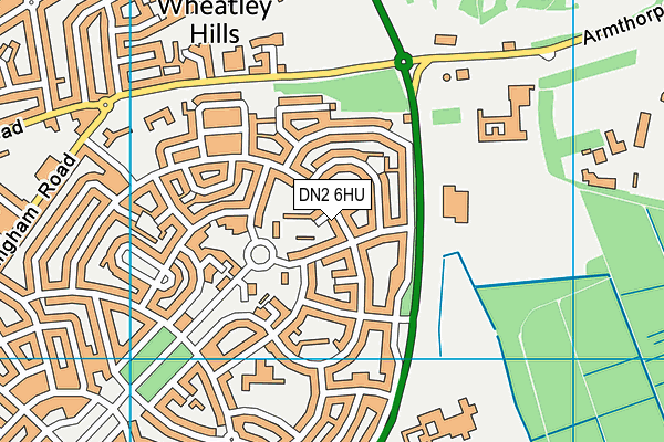 DN2 6HU map - OS VectorMap District (Ordnance Survey)