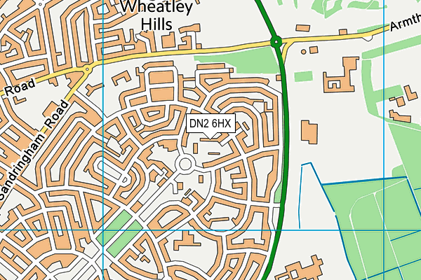 DN2 6HX map - OS VectorMap District (Ordnance Survey)