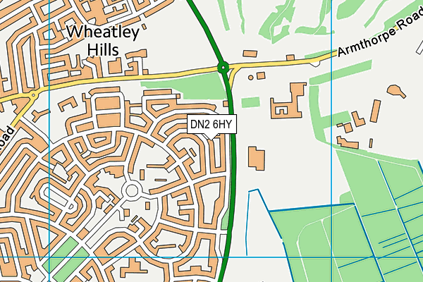 DN2 6HY map - OS VectorMap District (Ordnance Survey)