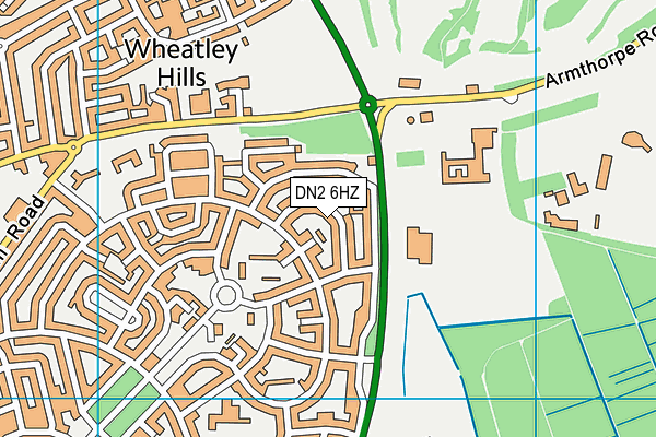 DN2 6HZ map - OS VectorMap District (Ordnance Survey)