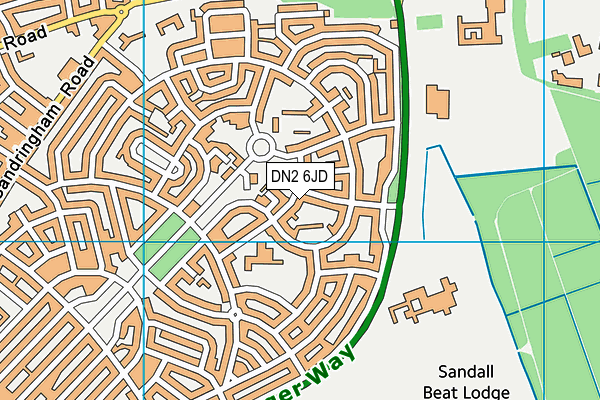 DN2 6JD map - OS VectorMap District (Ordnance Survey)