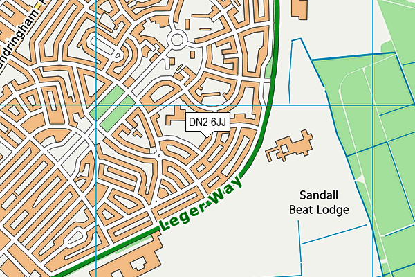 DN2 6JJ map - OS VectorMap District (Ordnance Survey)