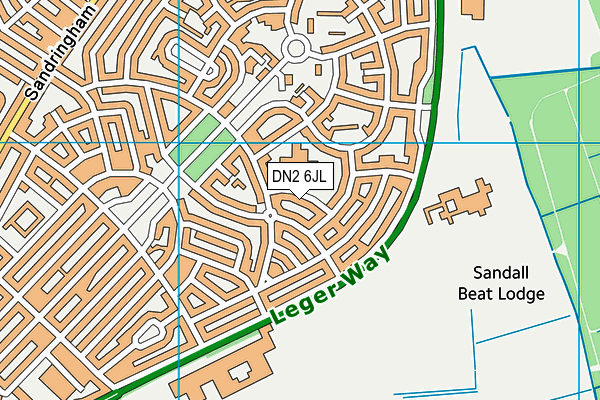 Plover Primary School map (DN2 6JL) - OS VectorMap District (Ordnance Survey)