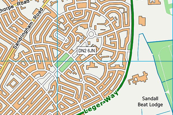 DN2 6JN map - OS VectorMap District (Ordnance Survey)