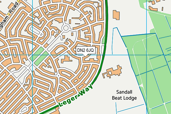 DN2 6JQ map - OS VectorMap District (Ordnance Survey)