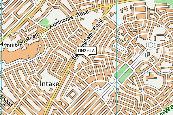 DN2 6LA map - OS VectorMap District (Ordnance Survey)