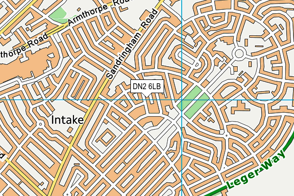 DN2 6LB map - OS VectorMap District (Ordnance Survey)