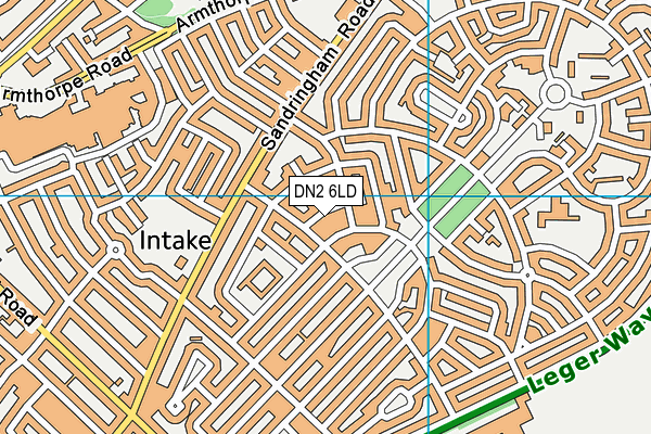 DN2 6LD map - OS VectorMap District (Ordnance Survey)