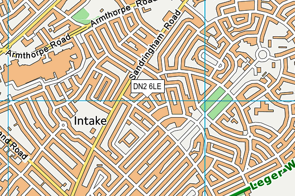 DN2 6LE map - OS VectorMap District (Ordnance Survey)