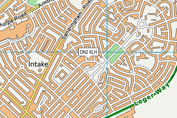 DN2 6LH map - OS VectorMap District (Ordnance Survey)