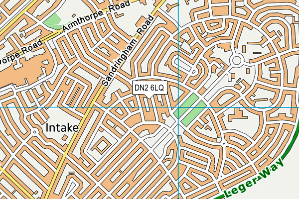 DN2 6LQ map - OS VectorMap District (Ordnance Survey)