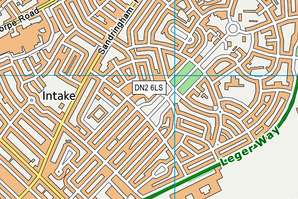 DN2 6LS map - OS VectorMap District (Ordnance Survey)