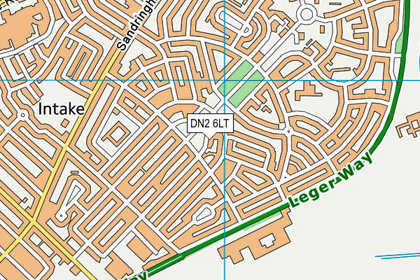 DN2 6LT map - OS VectorMap District (Ordnance Survey)