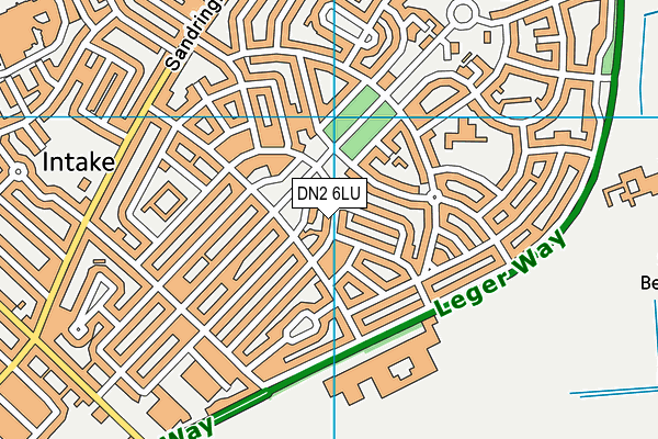 DN2 6LU map - OS VectorMap District (Ordnance Survey)