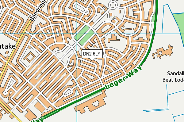 DN2 6LY map - OS VectorMap District (Ordnance Survey)