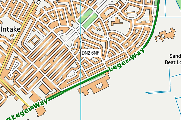 DN2 6NF map - OS VectorMap District (Ordnance Survey)