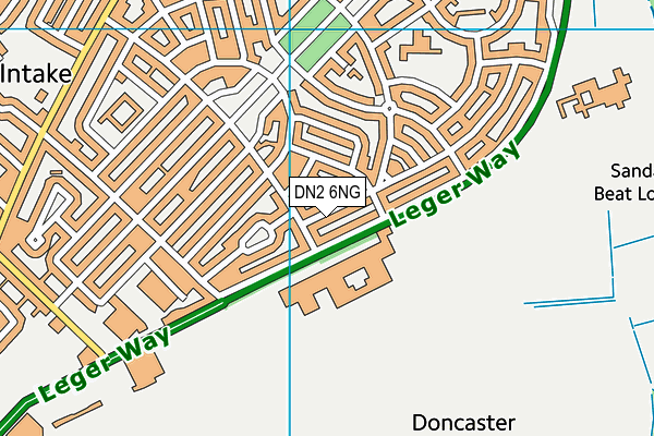 DN2 6NG map - OS VectorMap District (Ordnance Survey)