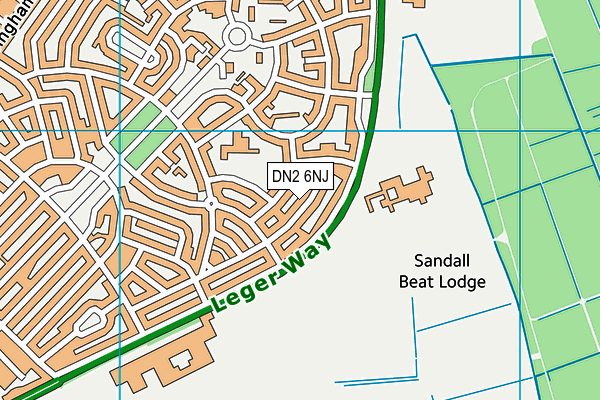 DN2 6NJ map - OS VectorMap District (Ordnance Survey)